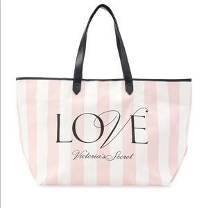 HP🎉 VICTORIA'S SECRET LOVE STRIPED TOTE BAG